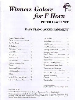 Winners Galore Piano Accompaniment  for French Horn published by Brasswind