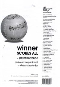 Winner Scores All Piano Accompaniment for Descant Recorder published by Brasswind