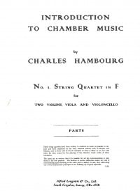Hambourg: String Quartet No 2 in F published by Lengnick