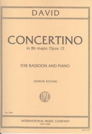 David: Concertino Opus 12 for Bassoon published by IMC