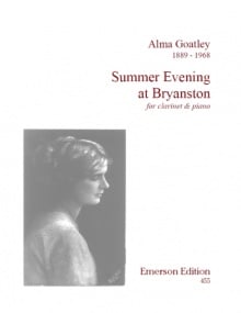Goatley: Summer Evening at Bryanston for Clarinet published by Emerson