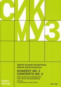 Shostakovich: Concerto No 2 for Violin published by Sikorski