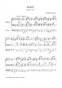 Parry: Elegy (1913) for Organ published by Banks