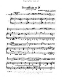 Goedicke: Concert Etude Opus 49 for Trumpet published by BIM