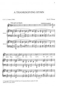 Thiman: A Thanksgiving Hymn SATB published by Stainer and Bell