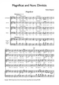 Shephard: Magnificat & Nunc Dimittis (Dakers) published by RSCM