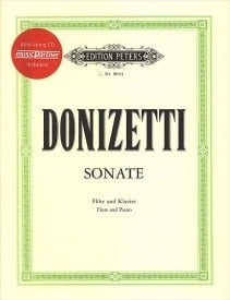 Donizetti: Sonata in C for Flute published by Peters (Book & CD)