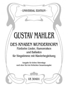 Mahler: Des Knaben Wunderhorn (The Youth's Magic Horn) for Low Voice published by Universal