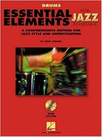 Essential Elements Jazz Ensemble - Drums published by Hal Leonard (Book & CD)
