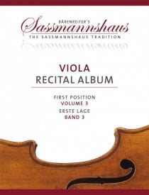 Sassmannshaus Viola Recital Album Volume 3 published by Barenreiter