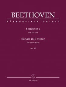 Beethoven: Sonata in E Minor Opus 90 for Piano published by Barenreiter
