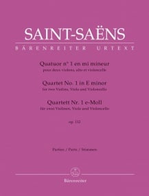 Saint-Saens: String Quartet No 1 in E minor Opus 112 published by Barenreiter