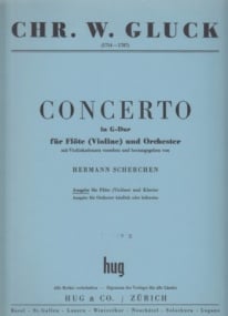 Gluck: Concerto in G for Flute published by Hug