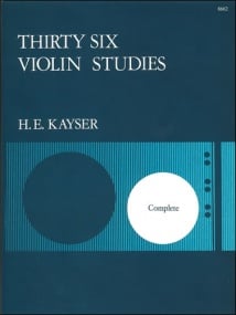 Kayser: 36 Elementary and Progressive Studies Opus 20 for Violin published by Stainer & Bell