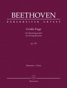 Beethoven: Groe Fuge String Quartet Opus 133 published by Barenreiter