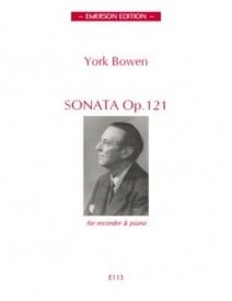 Bowen: Sonata Opus 121 for Recorder published by Emerson
