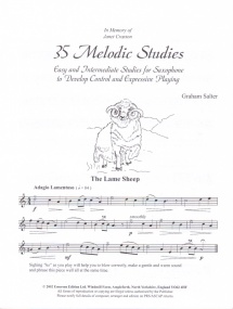 Salter: 35 Melodic Studies for Saxophone published by Emerson