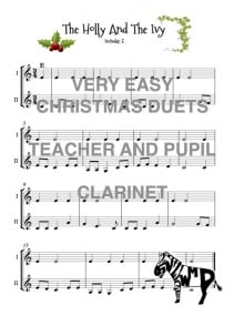 The Catchy Clarinet Book of Very Easy Christmas Duets for Teacher and Pupil