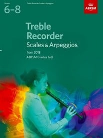 ABRSM Scales and Arpeggios Grade 6 - 8 for Treble Recorder from 2018
