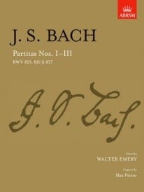 Bach: Partitas Nos. 1-3 (BWV 825-827) for Piano published by ABRSM