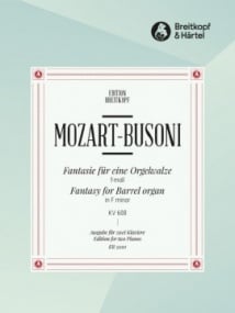 Mozart: Fantasia in F Minor for a Mechanical Organ arranged for 2 Pianos published by Breitkopf