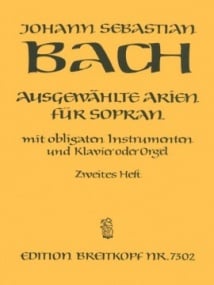 Bach: Selected Arias for Soprano Volume 2 published by Breitkopf