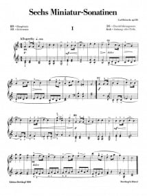 Reinecke: Six Miniature Sonatinas Opus 136 for Piano published by Breitkopf