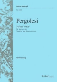Pergolesi: Stabat Mater published by Breitkopf - Vocal Score