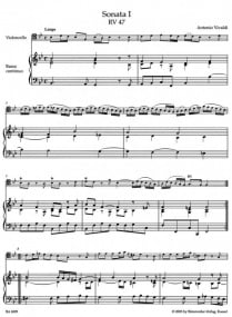 Vivaldi: Complete Sonatas for Cello published by Barenreiter