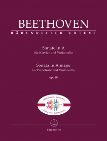 Beethoven: Sonata in A Opus 69 for Cello published by Barenreiter