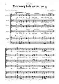 Kelly: This Lovely Lady Sat and Song SATB published by RSCM