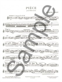 Ibert: Piece for Solo Flute published by Leduc
