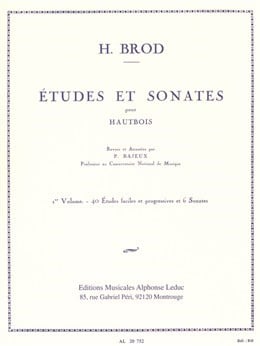 Brod: Etudes Et Sonates Volume 1 for Oboe published by Leduc