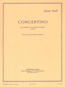 Rueff: Concertino Opus 17 for Alto Saxophone published by Leduc