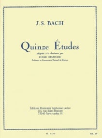 Bach: 15 Etudes for Clarinet published by Leduc