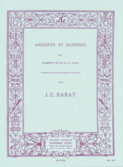 Barat: Andante et Scherzo for Trumpet published by Leduc