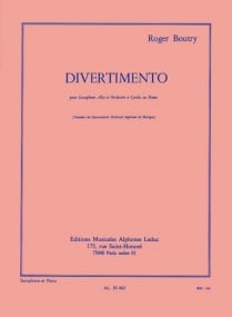 Boutry: Divertimento for Alto Saxophone published by Leduc