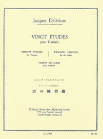 Delecluse: 20 Etudes pour Timbales published by Leduc