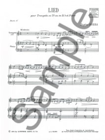 Bozza: Lied for Trumpet published by Leduc