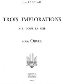 Langlais: Trois Implorations No. 1 for Organ published by Leduc