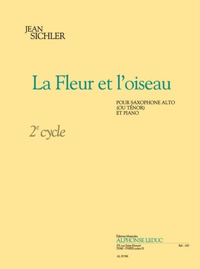 Sichler: La Fleur Et Loiseau for Alto Saxophone published by Leduc