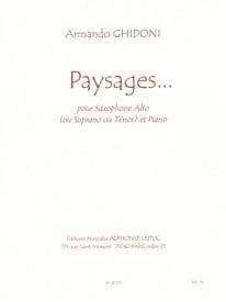 Ghidoni: Paysages for Saxophone published by Leduc