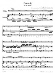 Mozart: Concerto in Bb KV191 for Bassoon published by Barenreiter