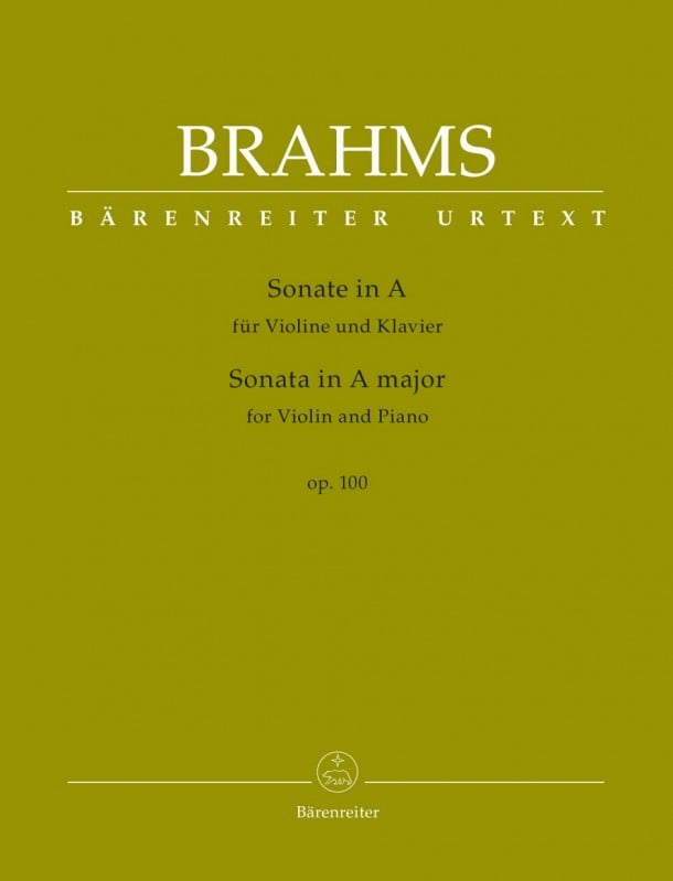 Brahms: Sonata in A Opus 100 for Violin published by Barenreiter