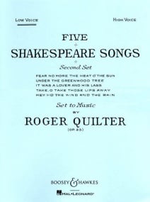 Quilter: 5 Shakespeare Songs (2nd Set) for Low Voice published by Boosey & Hawkes