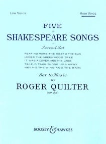 Quilter: 5 Shakespeare Songs (2nd Set) High Voice published by Boosey & Hawkes