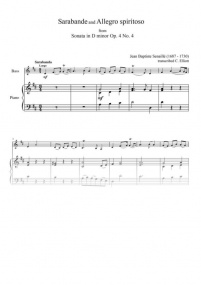 Senaille: Sarabande & Allegro for Double Bass published by Bartholomew