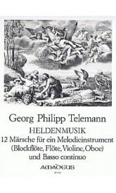 Telemann: Heldenmusik 12 Marches for Recorder published by Amadeus