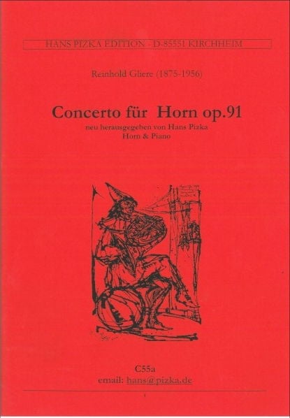 Gliere: Concerto in Bb Major Opus 91 for French Horn published by Hans Pizka Edition