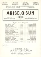 Day: Arise O Sun in F for Voice published by Cramer